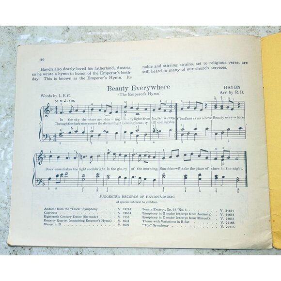 Childhood Days Of Famous Composers Haydn Vtg Piano Sheet Music by Coit & Bampton - Picture 8 of 9